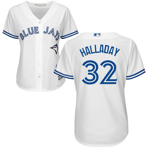 Women's Toronto Blue Jays Roy Halladay Replica Home Jersey - White